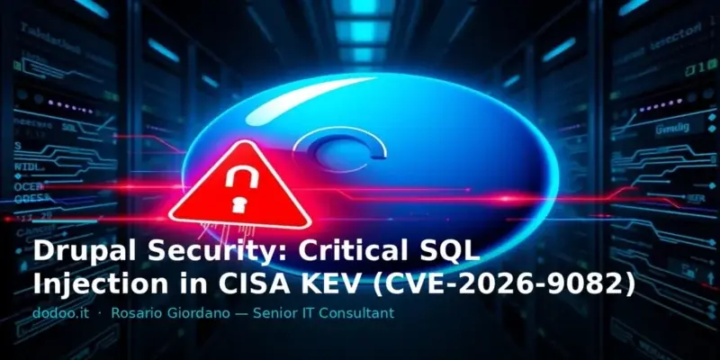 Drupal Security: Critical SQL Injection in CISA KEV (CVE-2026-9082)