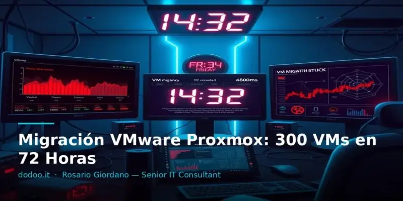 Migración VMware Proxmox: 300 VMs en 72 Horas