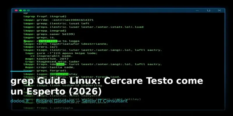 grep Guida Linux: Cercare Testo come un Esperto (2026)