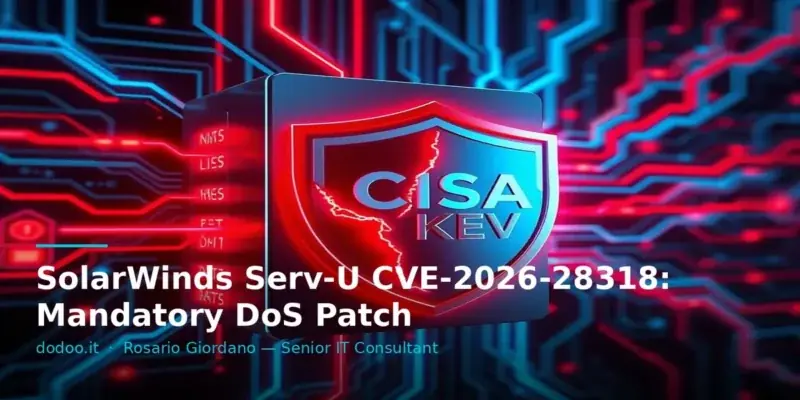SolarWinds Serv-U CVE-2026-28318: Mandatory DoS Patch