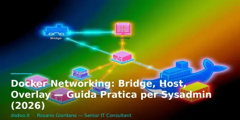 Docker Networking: Bridge, Host, Overlay — Guida Pratica per Sysadmin (2026)
