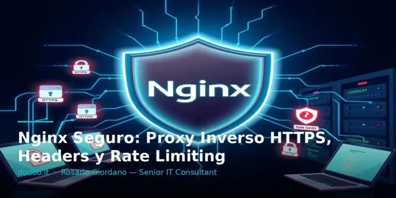 Nginx Seguro: Proxy Inverso HTTPS, Headers y Rate Limiting