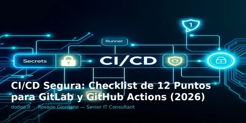 CI/CD Segura: Checklist de 12 Puntos para GitLab y GitHub Actions (2026)
