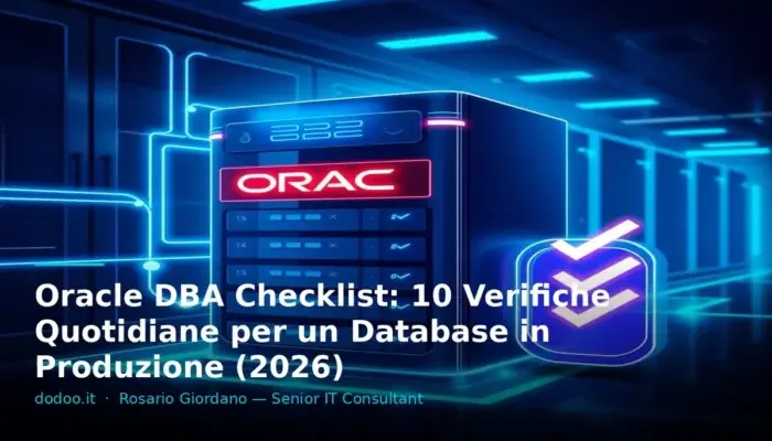 Oracle DBA Checklist: 10 Verifiche Quotidiane per un Database in Produzione (2026)