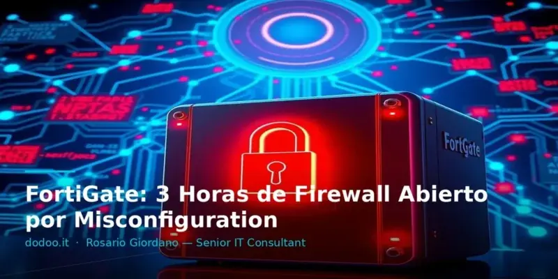 FortiGate: 3 Horas de Firewall Abierto por Misconfiguration