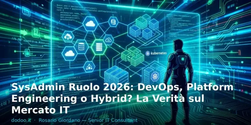 SysAdmin Ruolo 2026: DevOps, Platform Engineering o Hybrid? La Verità sul Mercato IT