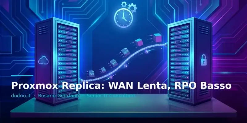 Proxmox Replica: WAN Lenta, RPO Basso
