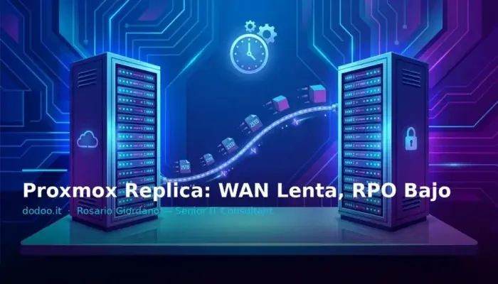 Proxmox Replica: WAN Lenta, RPO Bajo