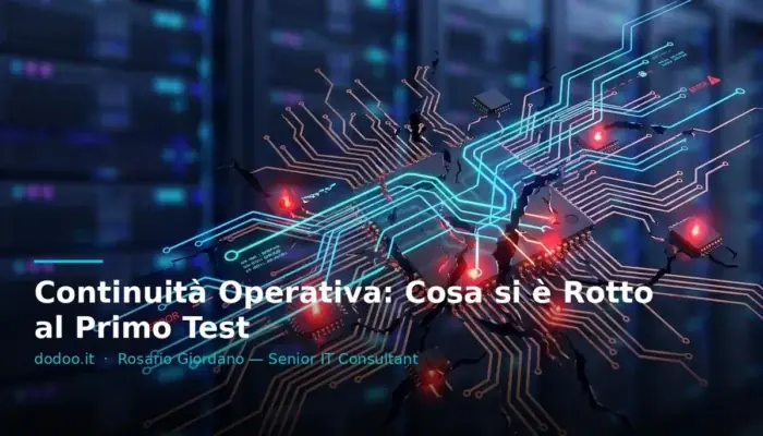 Continuità Operativa: Cosa si è Rotto al Primo Test