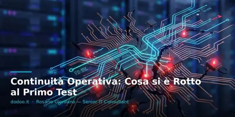Continuità Operativa: Cosa si è Rotto al Primo Test