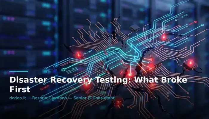 Disaster Recovery Testing: What Broke First
