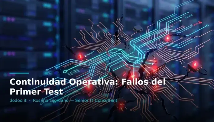 Continuidad Operativa: Fallos del Primer Test