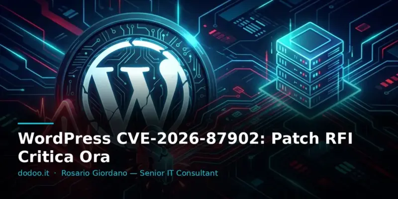 WordPress CVE-2026-87902: Patch RFI Critica Ora