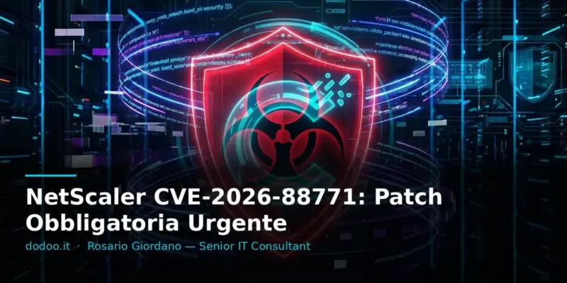 NetScaler CVE-2026-88771: Patch Obbligatoria Urgente