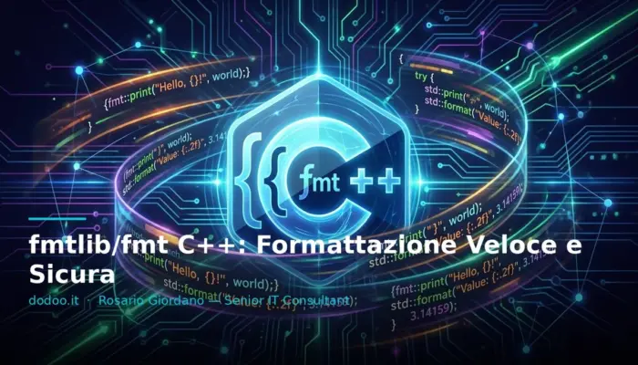 fmtlib/fmt C++: Formattazione Veloce e Sicura