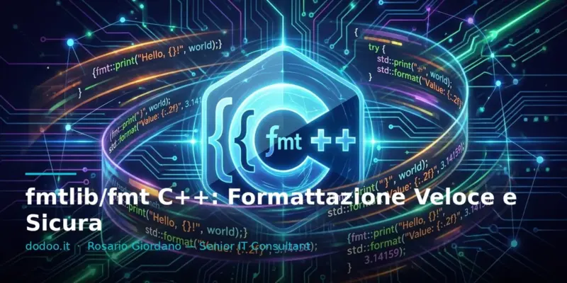 fmtlib/fmt C++: Formattazione Veloce e Sicura