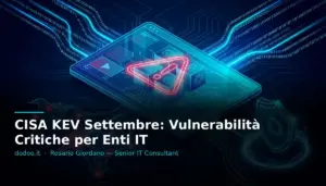 CISA KEV Settembre: Vulnerabilità Critiche per Enti IT
