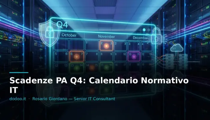 Scadenze PA Q4: Calendario Normativo IT