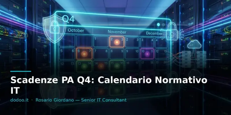 Scadenze PA Q4: Calendario Normativo IT