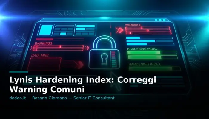 Lynis Hardening Index: Correggi Warning Comuni