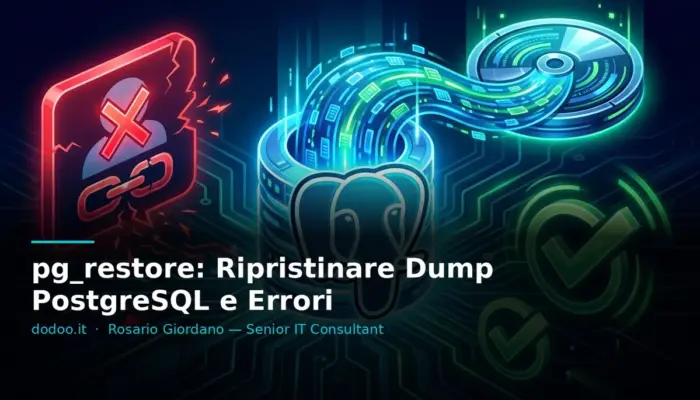 pg_restore: Ripristinare Dump PostgreSQL e Errori