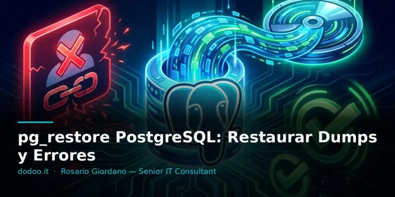 pg_restore PostgreSQL: Restaurar Dumps y Errores