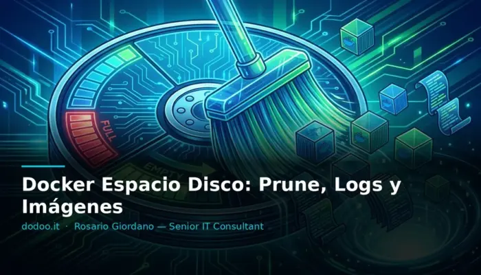 Docker Espacio Disco: Prune, Logs y Imágenes