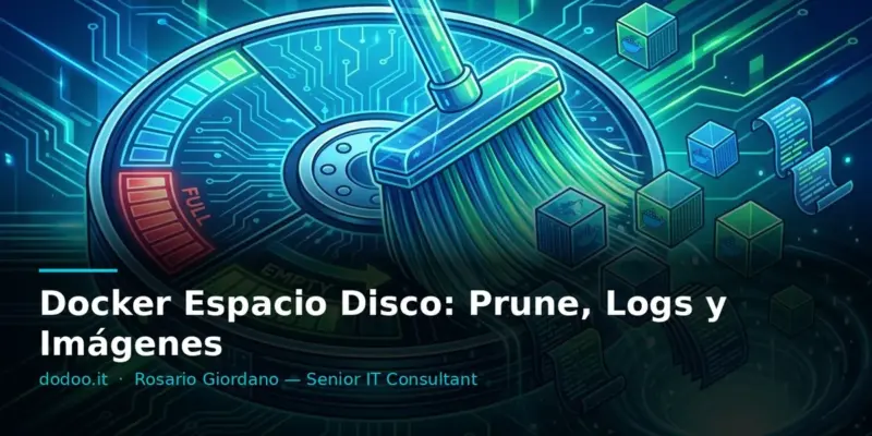 Docker Espacio Disco: Prune, Logs y Imágenes