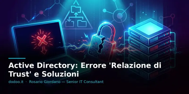 Active Directory: Errore ‘Relazione di Trust’ e Soluzioni