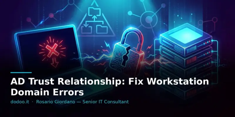 AD Trust Relationship: Fix Workstation Domain Errors