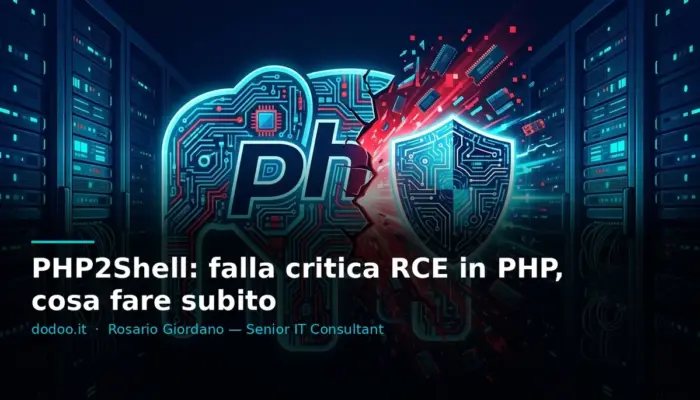 PHP2Shell: falla critica RCE in PHP, cosa fare subito