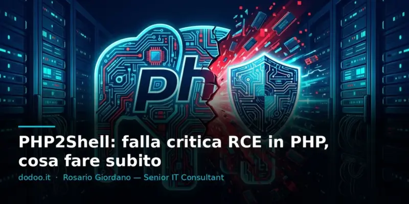 PHP2Shell: falla critica RCE in PHP, cosa fare subito